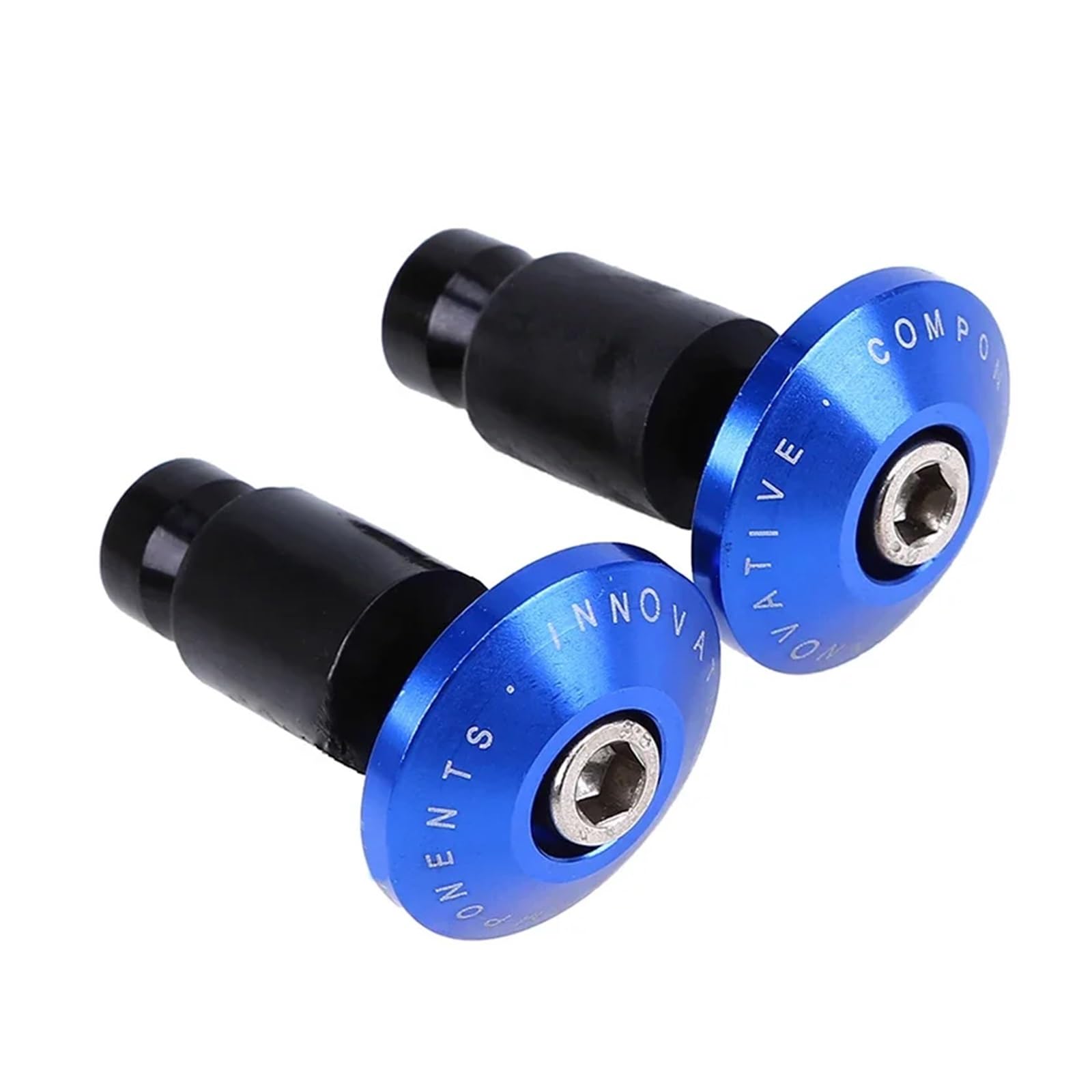 Lenkerendstopfen Universal 2PCS Fahrrad Lenker End Plugs Kappe Aluminium 7/8'' 22mm Lenker Griffe Schutz Kappe Für Motorrad Motorrad von QZWSRIWL