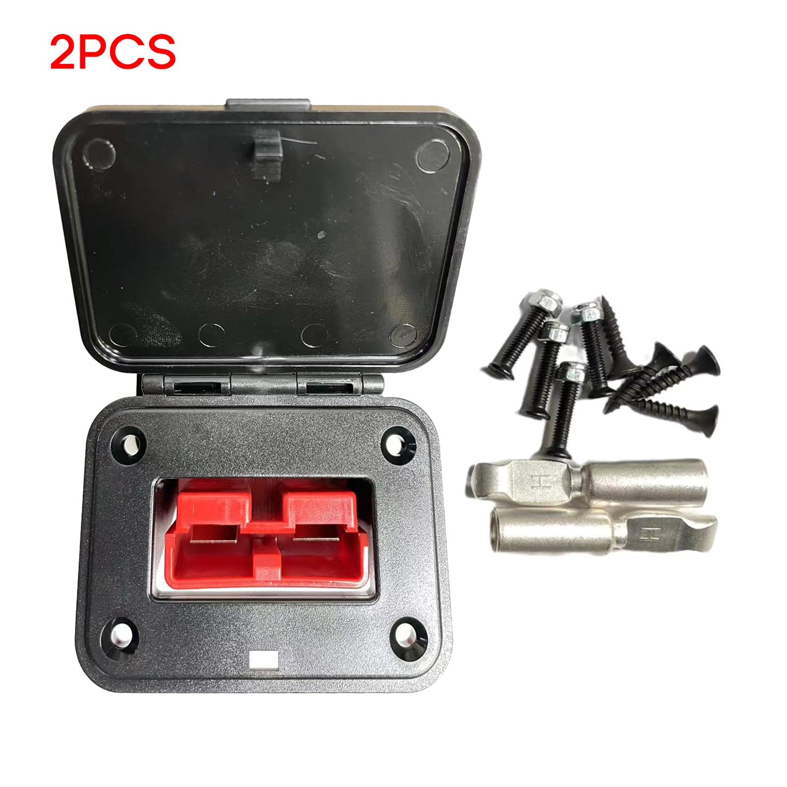 Qaonsciug 120A Stecker Set Unterputz Halterung Panel Halterung Mit Abdeckung Für Wohnwagen 2-polig Connector Panel Buchse 2 Stück von Qaonsciug