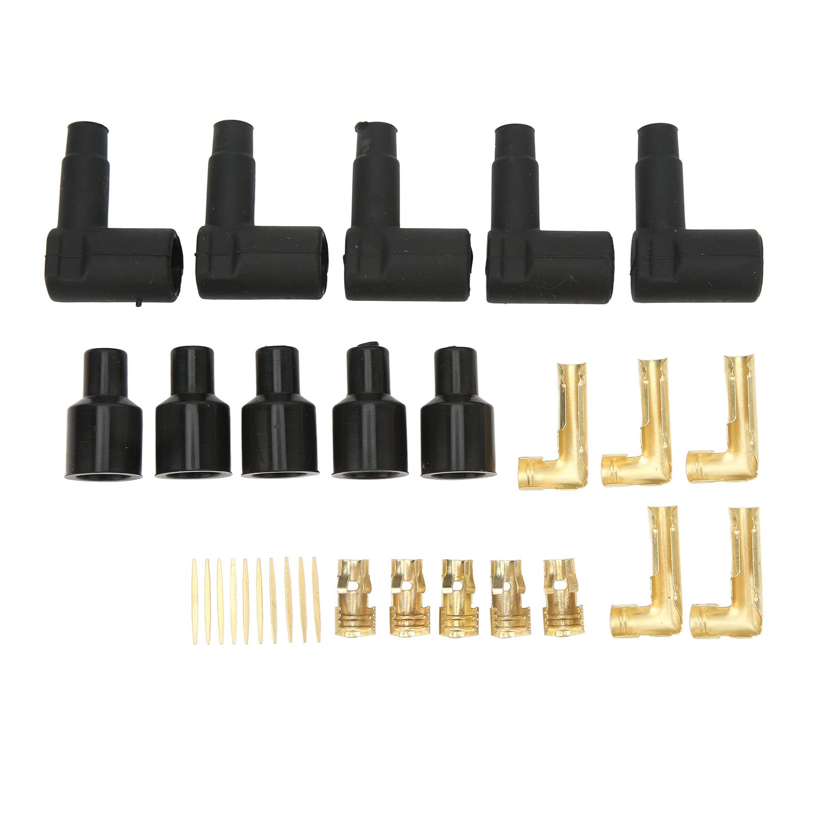 30 Stück Spark Plug Coil Wire Boots Terminal Pin Kit Terminal Kit Spark Plug Boot aus Gummi Ersatz für Draht 6-10 mm von Qcwwy