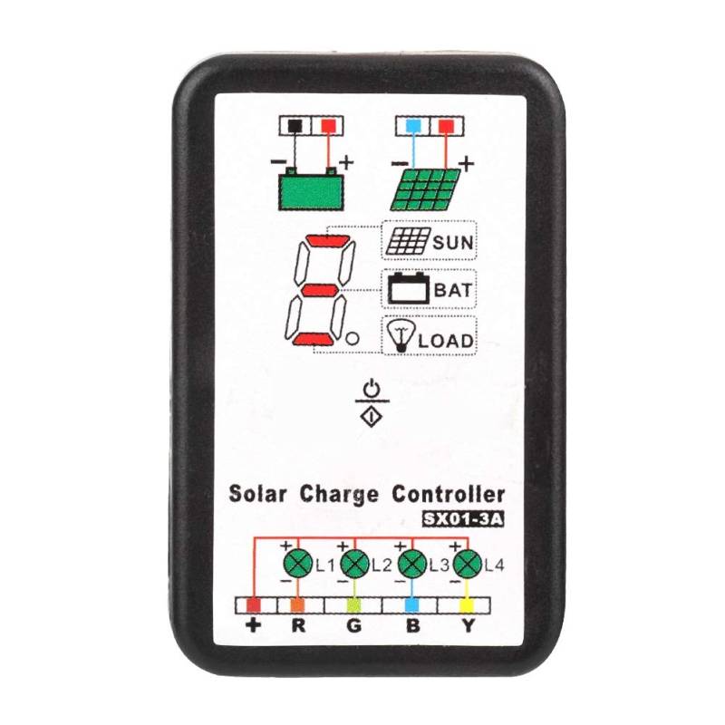 6 V 12 V PWM Solarpanel-Laderegler, Akku-Laderegler, Solar-Controller, unterstützt Lithium-Akku und Ni-MH-Akku von Qcwwy