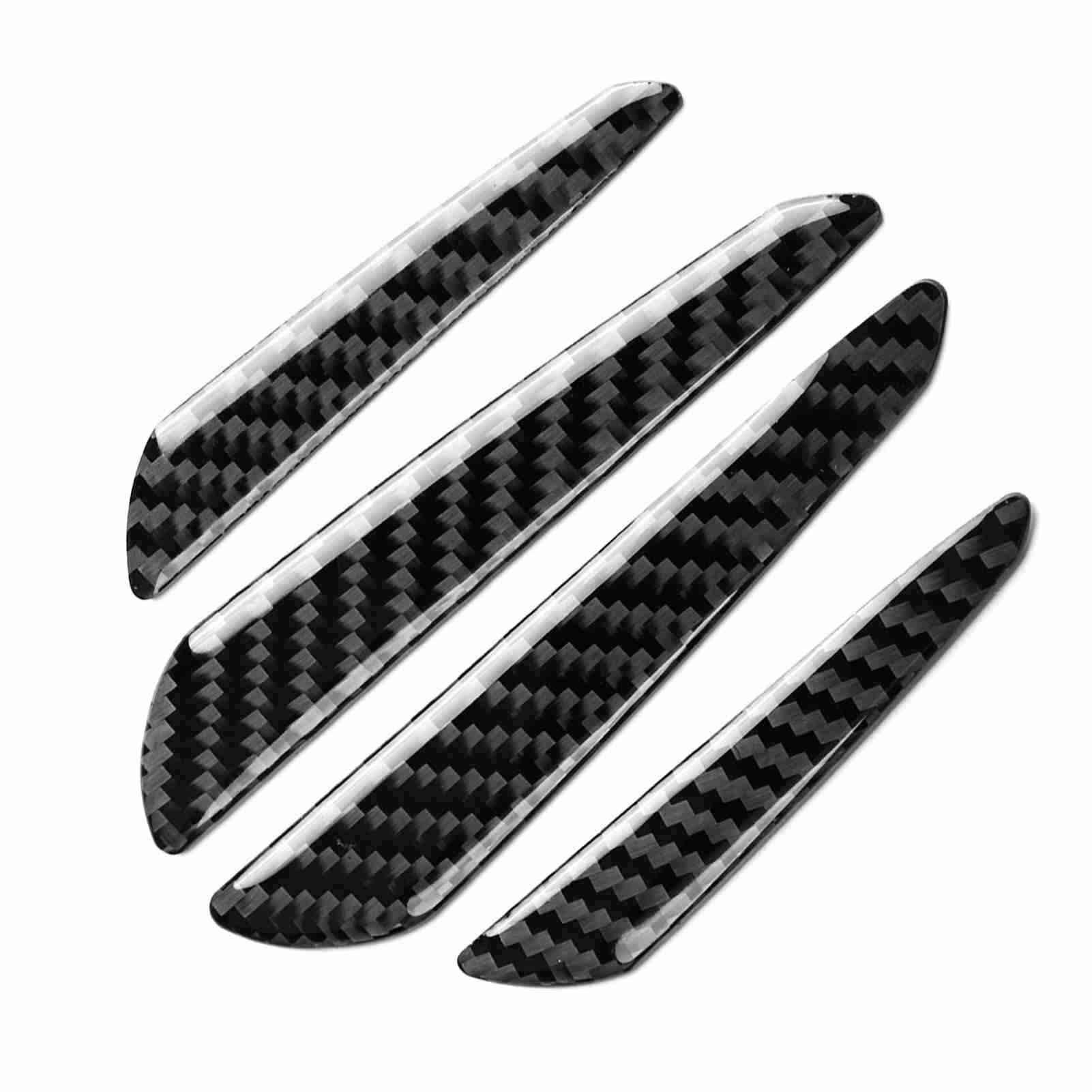 Real Carbon Fiber Door Bumper Protector Trim Cover Glossy Strips Set für Universal Car von Qcwwy