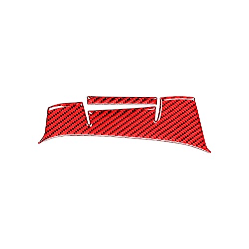 Qerwsdty FüR 2008-2014 Kohle Faser Mittel Armlehne Box Panel Trim Abdeckung Aufkleber, Rot von Qerwsdty