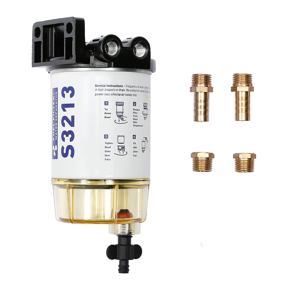 Qerwsdty Neues Boots-3/8-NPT-Kraftstoff-Wasser-Trennfiltersystem S3213 für Mercury-Marine-Außenbordmotor-Ersatzteilzubehör von Qerwsdty