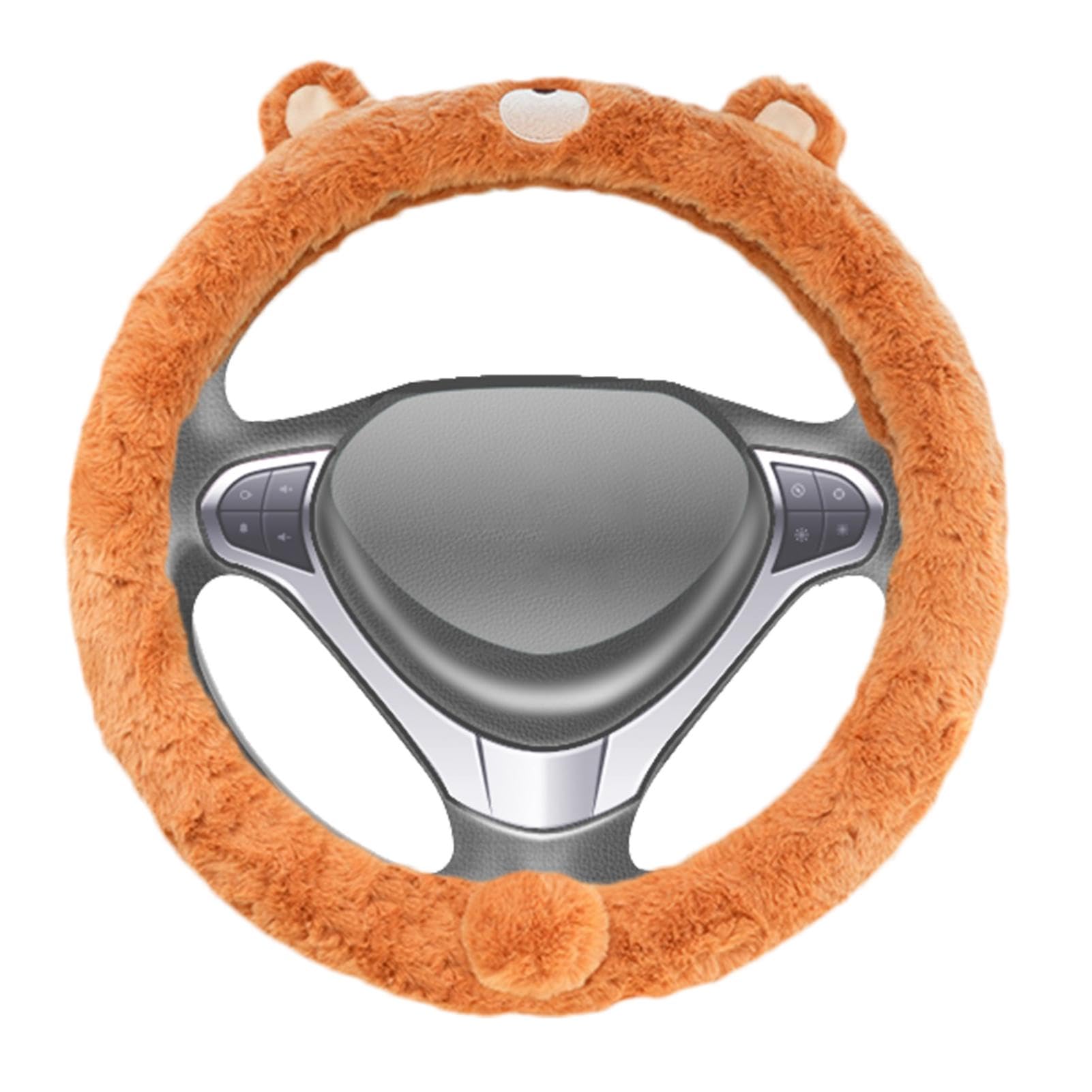 Car Steering Wheel Cover, Cartoon Plush Cover, Warm Soft Steering Cover, Steering Wheel Protector, Plush Steering Wheel Grip, Cute Car Steering Cover, Car Wheel Cover Protector, Plush Steering Wheel von Qhvynpo