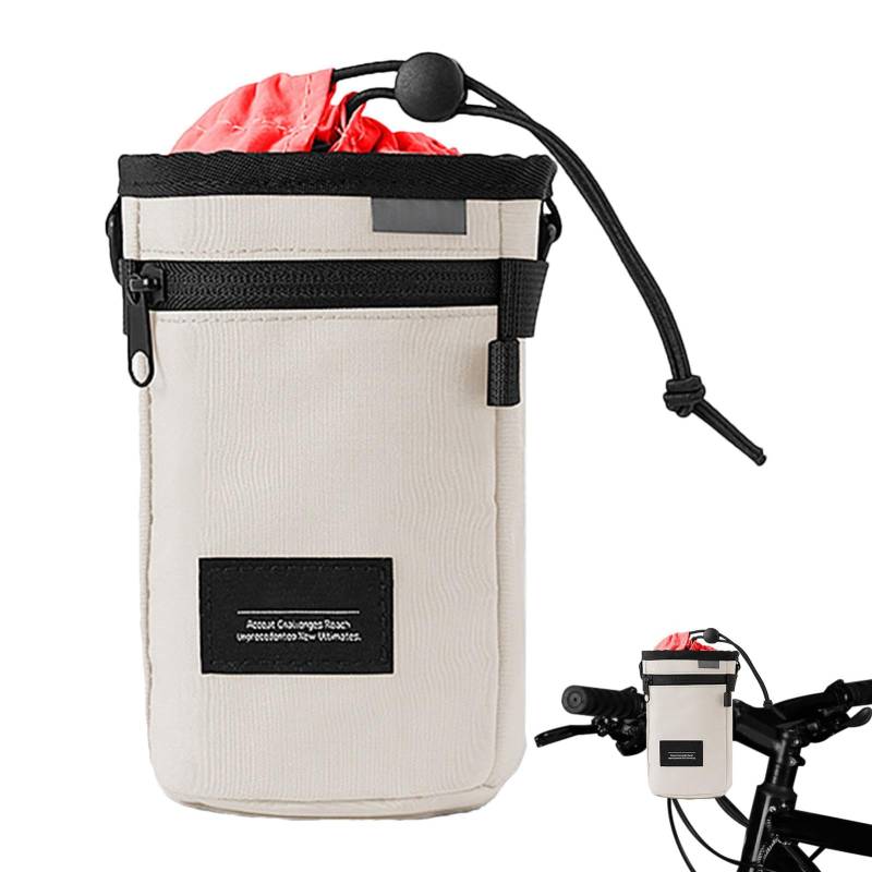 Qhvynpo Cycling Cup Holder Bag, Waterproof Handlebar Bag, Portable Beverage Container, Ergonomic Cup Storage Bag, Cycling Water Bottle Holder, Bike Handlebar Storage von Qhvynpo