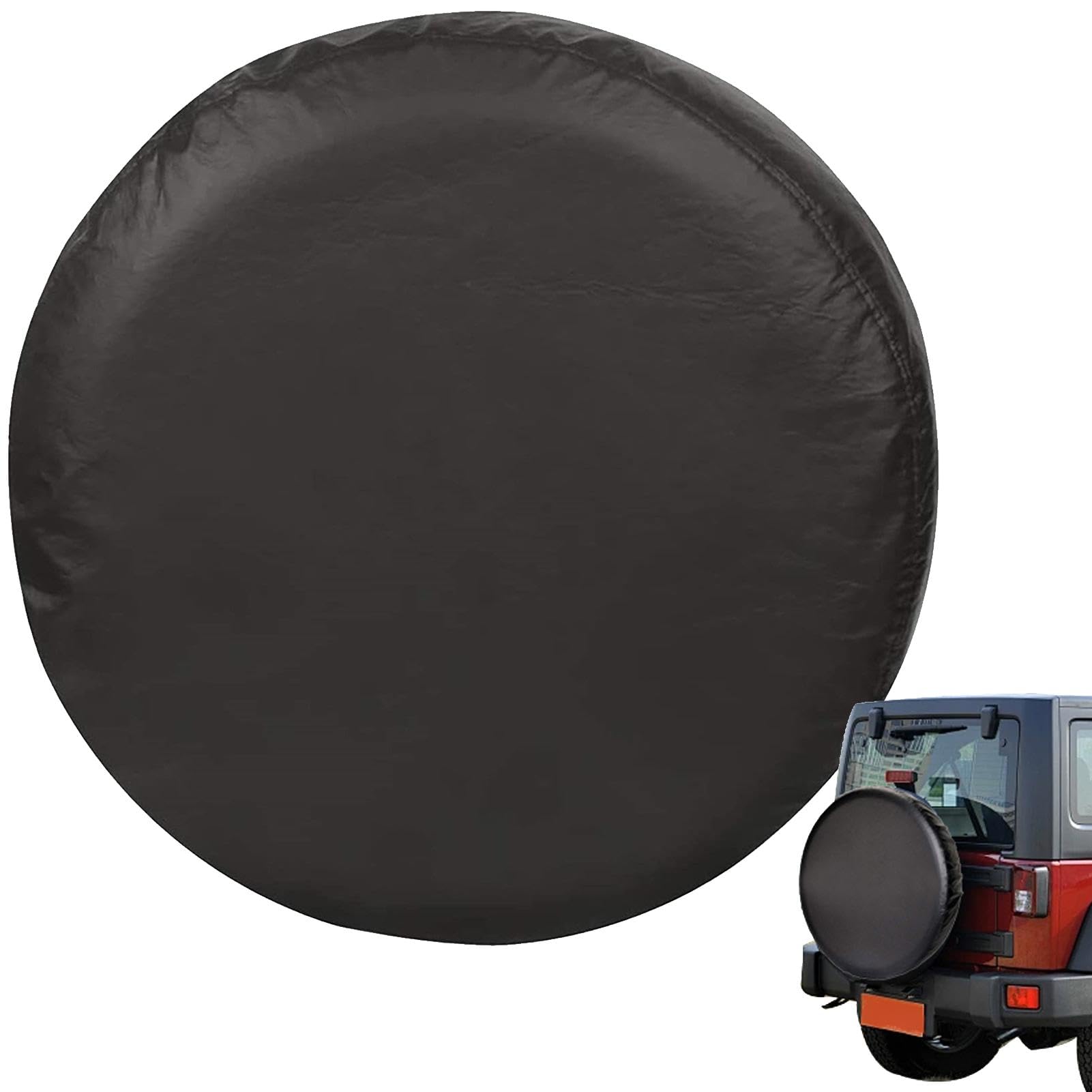 QhvynpoSpare Tire Cover for RV, UV-Proof Wheel Covers, Water Resistant Tire Cover, 30-32 Inch Tire Protector, Oxford Cloth Dust-Proof Cover, Trailer Wheel Covers, Heavy-Duty Spare Tire Cover von Qhvynpo