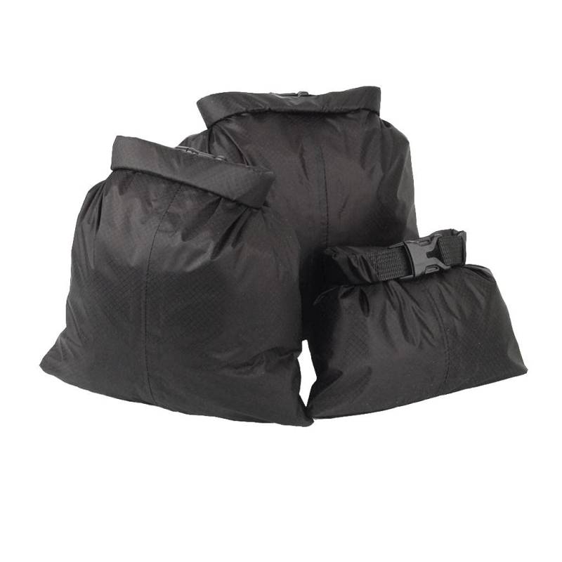 Qianly 3er Set wasserdichte Aufbewahrungssäcke für Outdoor Aktivitäten, Schwarz von Qianly