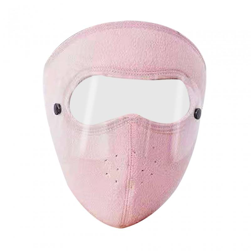 Qianly Wintermaske, Skimaske, Vollgesichtsmaske, Kältebeständige Gesichtsmaske, Kältemaske für Camping, Radfahren, Skifahren, Erwachsene, ROSA von Qianly