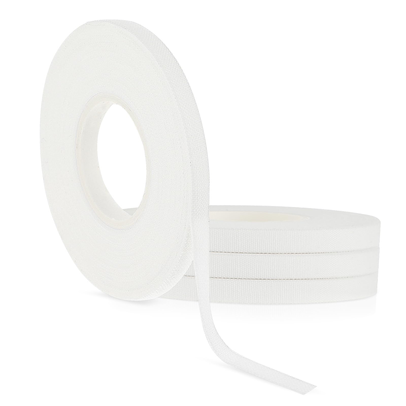 Qianyu 4 Rollen Sporttape weiß Finger Tape Hypoallergenes Tapes 0.5 cm x 10 m Handball Zubehör hautfreundliches Klettertape Elastisches Kinesiologie Tape für Volleyball Torwart Training Kraftsport von Qianyu