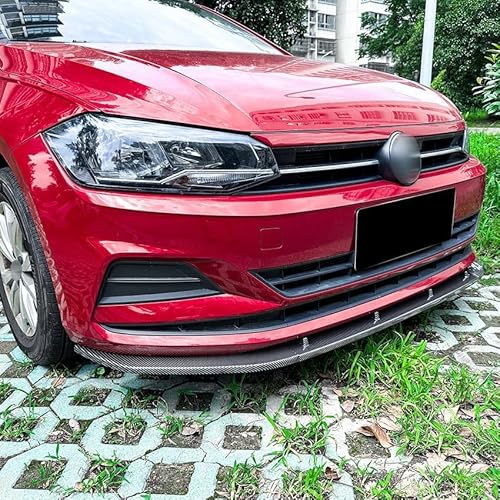 Auto Frontstoßstangensplitter für VW Polo MK6 2018+, Frontlippensplitter Diffusorschutz Body Kit Spoiler Antikollision von QiaoCL