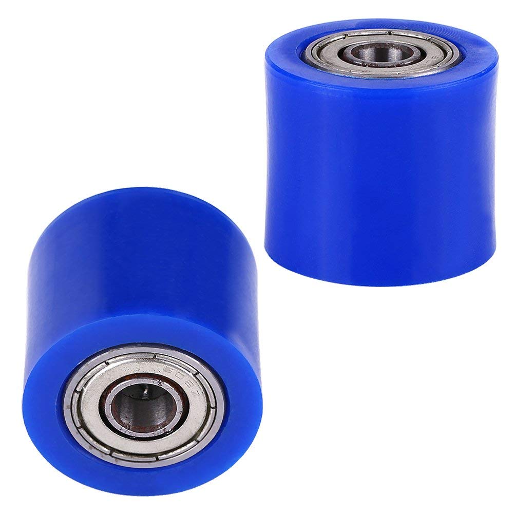 Kettenrolle, Kettenrolle Tenisor, Universa 8mm Kettenrolle Umlenkrad Umlenkrolle Kettenspanner Roller für motorisierte Fahrrad Dirt Pit Pro Bike Motorrad(blau) von Qiilu