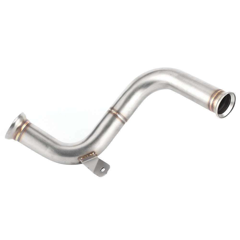 Auspuff Mid Link Pipe, Qiilu Motorrad Auspuff, Katalysator entfernt Decat Auspuff Mittelrohr Motorrad Modifikation Fit für 125 250 390 RC390 2017+ von Qiilu