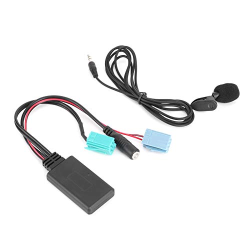 Bluetooth-Audiokabel, 6-poliger Auto-Stereo-AUX-IN-Adapter mit Mikrofon, Passend für Clio Espace Megane von Qiilu