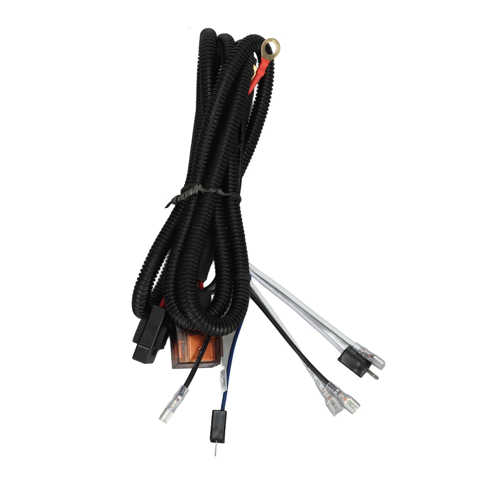 Hupen-Kabelbaum-Relais-Kit, 12 V 1,9 M Kabel 50 W Eins zu Zwei Luft-Hupen-Kabel-Relais-Kabelbaum für Motorrad-Auto-LKW von Qiilu