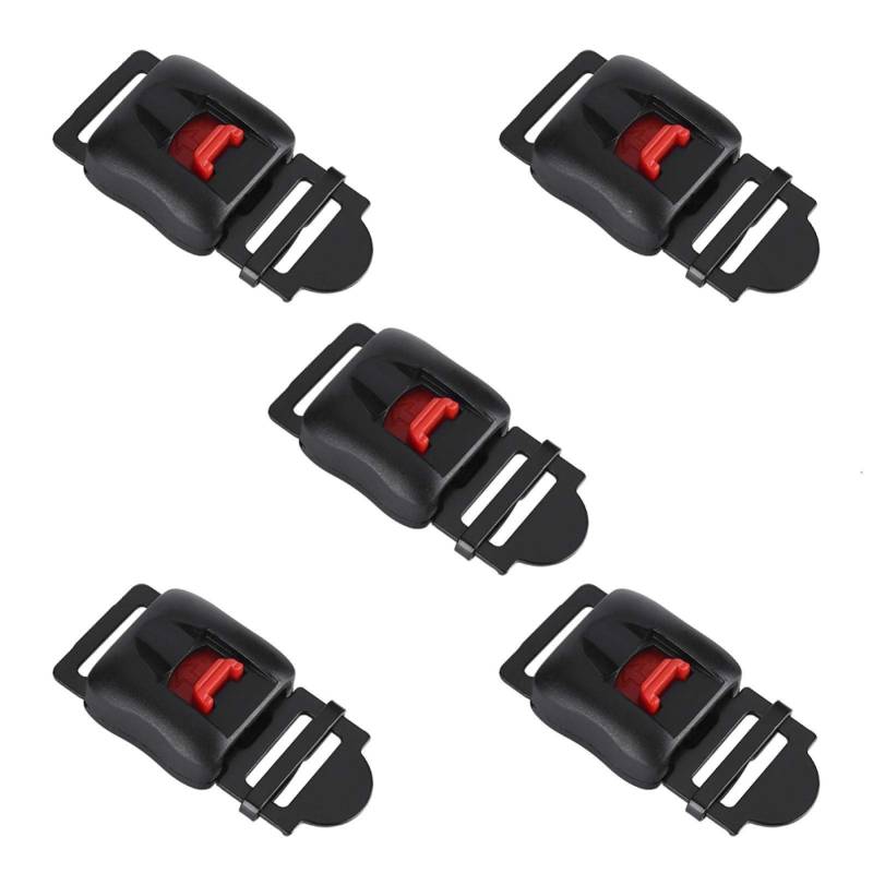 Zapi?CIE do kasku motocyklowego, Qiilu 5 sztuk Kaski motocyklowe Speed Clip Pasek podbr骴kowy Quick Release Detach Buckle von Qiilu