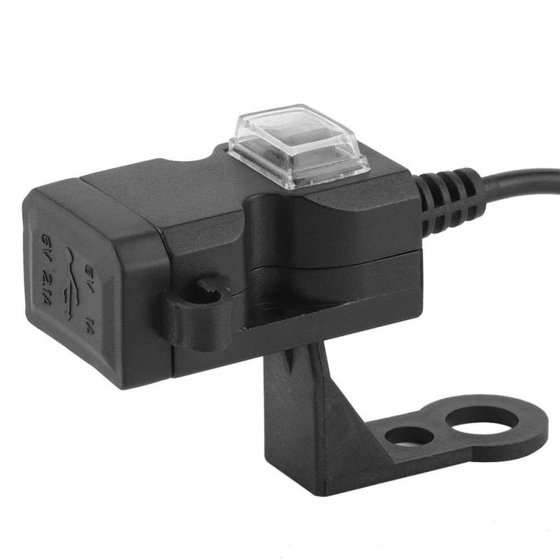 Qiilu 12V Dual-USB-Port Motorrad-Ladegerät Wasserdichtes Lenker-Ladegerät 5V 1A / 2.1A Adapter Telefonsteckdose (12-24V) Y4o655 von Qiilu