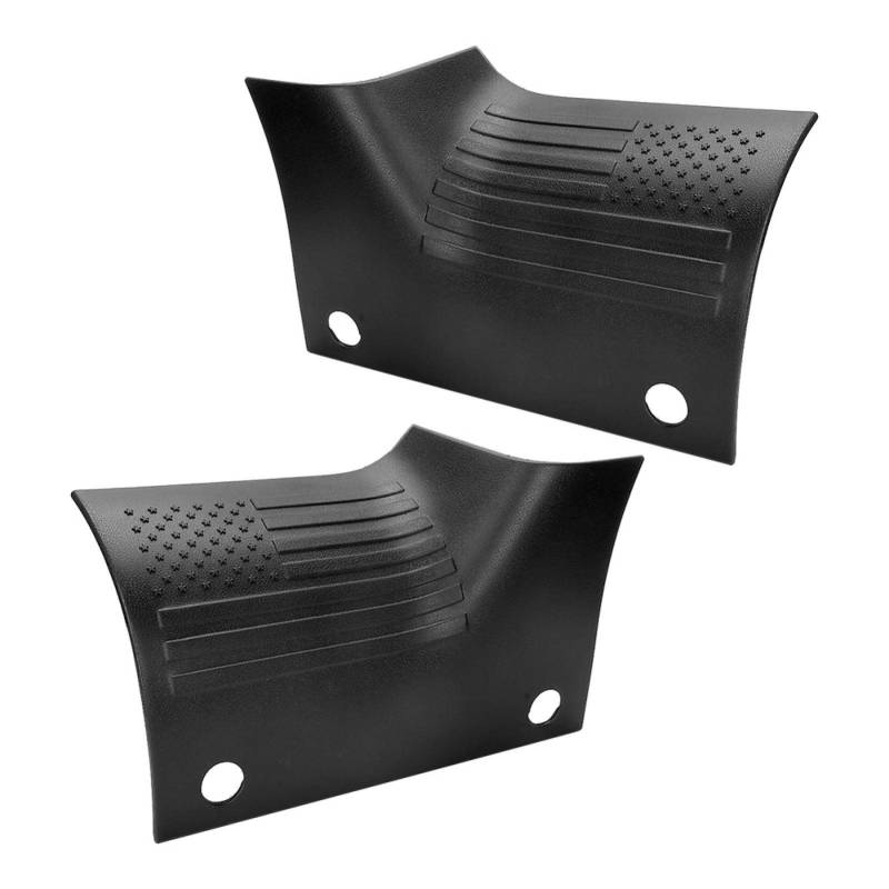 Qiilu 2 Stück Schwarz Motorhaube Winkel Wrap Cover Guard Trim USA Flag Fit für für JL 18‑19 G3h997 von Qiilu