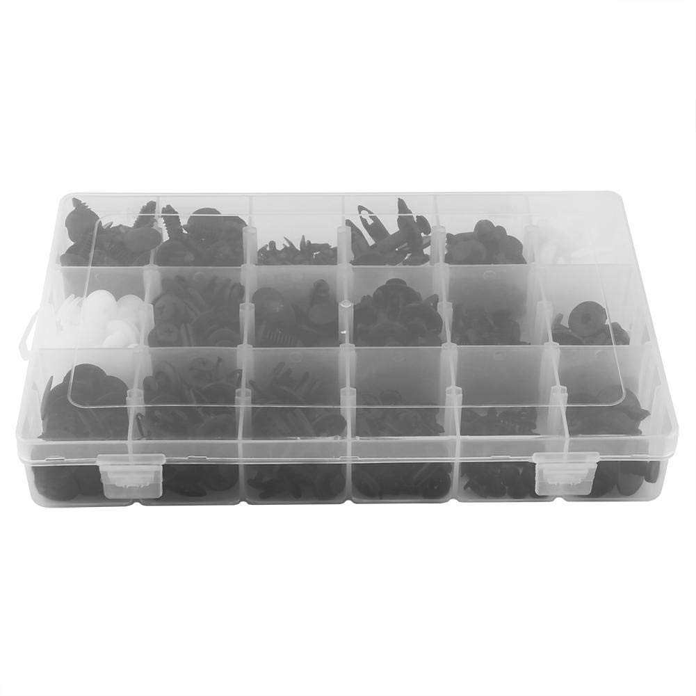 Qiilu 415 Stück 18 Größen Befestigung Clips Auto Retainer Clips Kunststoff Nieten Türverkleidung Klammern Stoßstangen Clips Schwarz von Qiilu