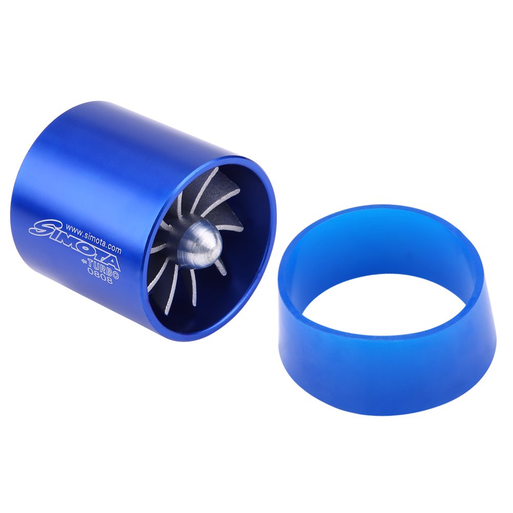 Qiilu 55mm Auto Lufteinlass Turbonator Einzigen Fan Turbine Super Ladegerät Gas Kraftstoffsparer Turbo von Qiilu