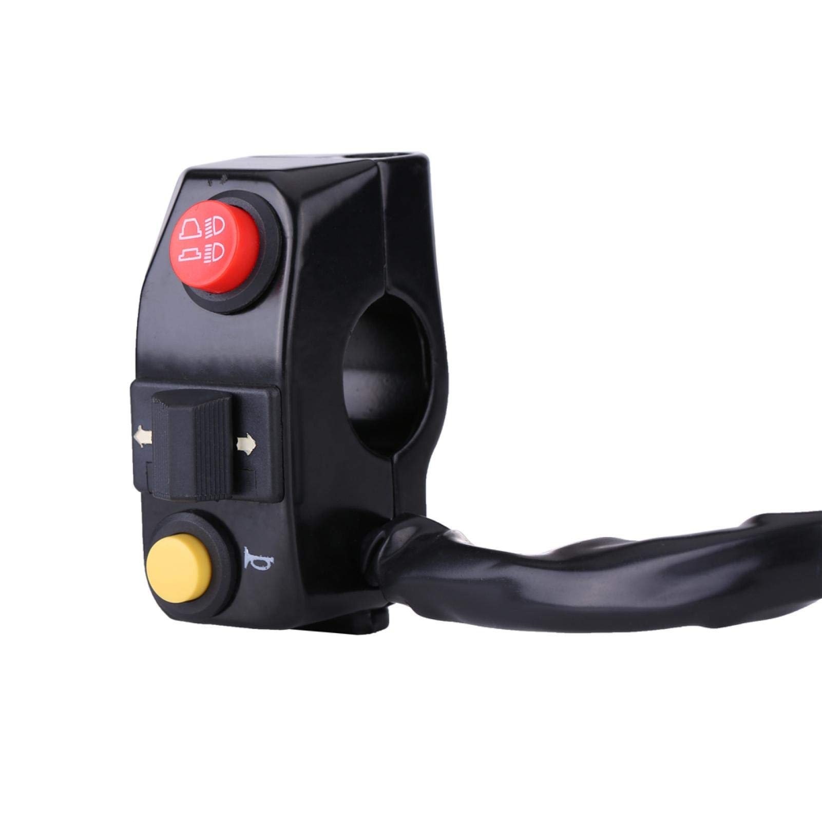 Qiilu 7/8"Prze??czniki do monta?u na kierownicy motocykla z kierunkowskazem klaksonu High Low Beam Control (czarny von Qiilu