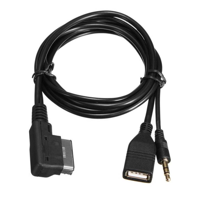 Qiilu AMI Aux Kabel, AMI Kabel Aux, Scart auf Hdmi Adapter USB Adapterkabel MMI AMI Kabel für A6L A8L A4L A1 von Qiilu