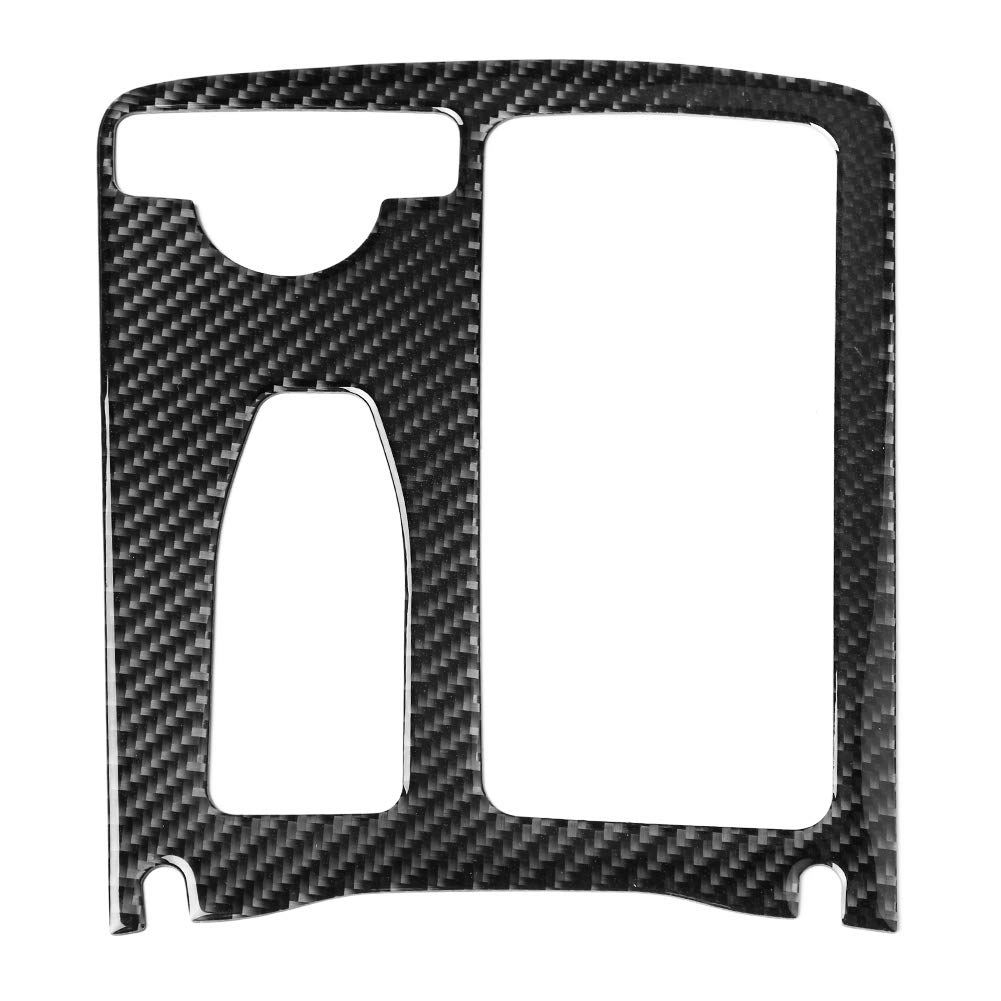 Trim, Qiilu Carbon Fiber Mittelkonsole Wasserbecherhalter Verkleidung für W204 2005-2012 von Qiilu