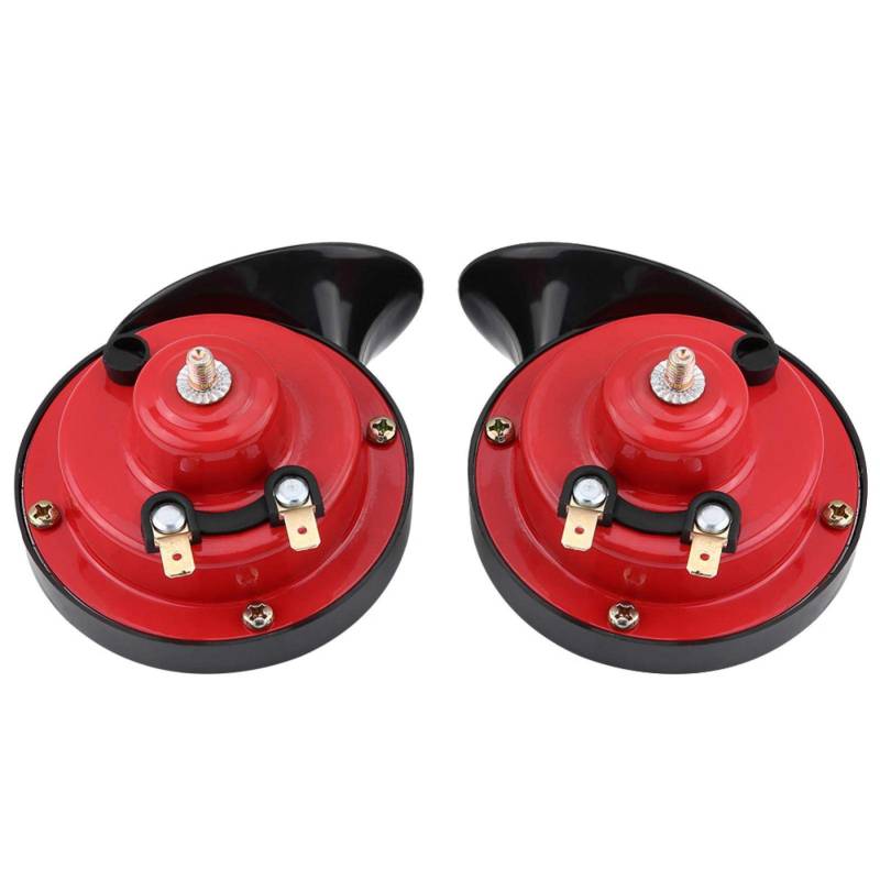 Qiilu Dual Ton Laut Auto Schnecke Luft Horn 12V 135db Universal für LKW Auto Boot Bike von Qiilu