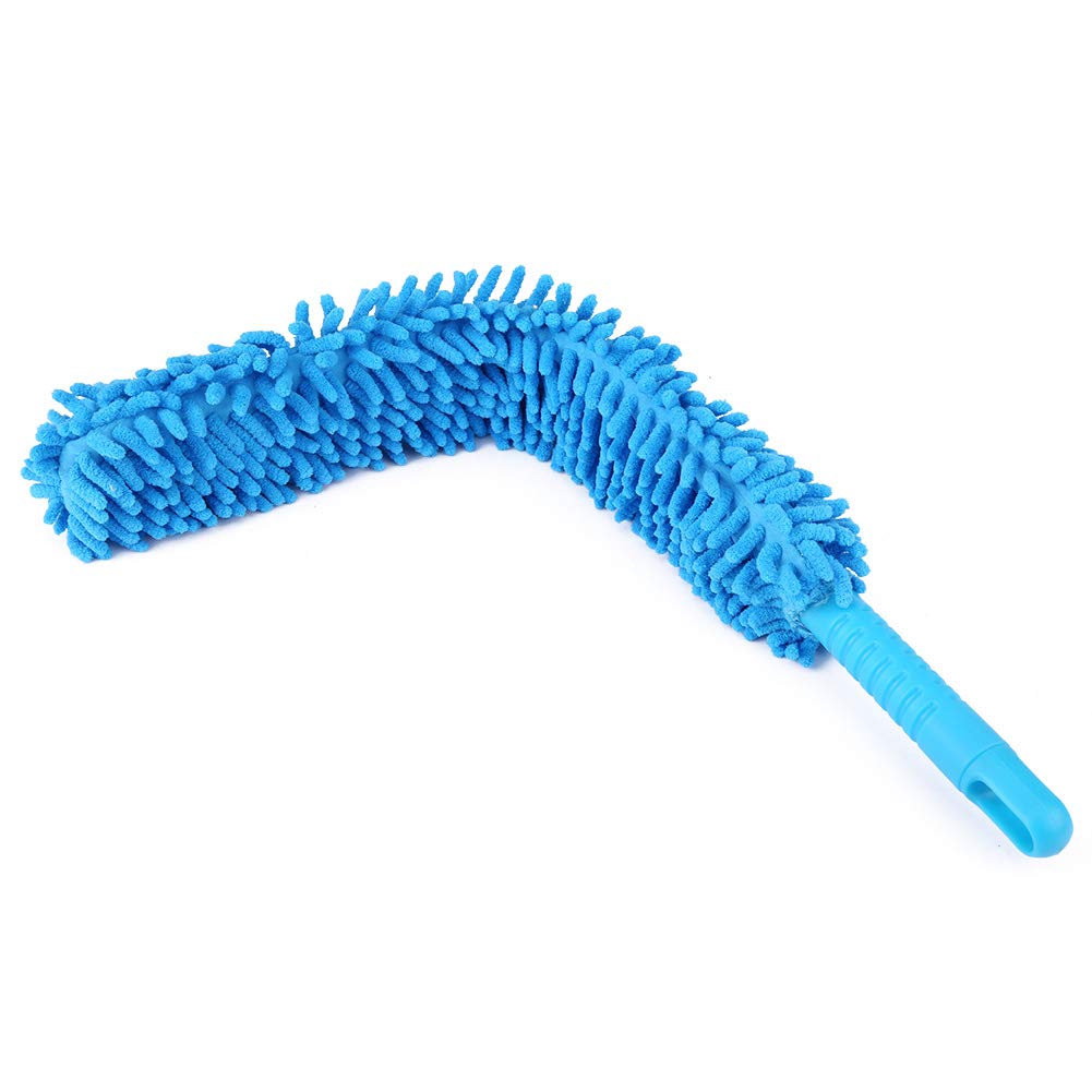 Qiilu Felgenbürste Lange Mikrofaser Felgenreinigungsbürste 56cm Blau zur schonende und effektive Felgen Bürste von Qiilu