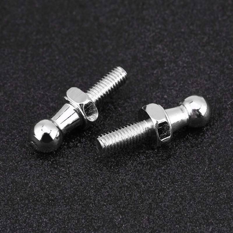 Kugelzapfen 10mm M6 ， Qiilu Kugelkopf Kugelzapfen Universal Kugelbolzen Kugelkopf M6 2 Stück von Qiilu