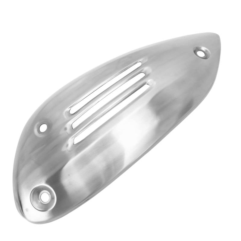 Qiilu Motorrad Auspuffrohrabdeckungfür Vespa GTS 125 250 300 GTV 2013-2021 Motorrad Auspuffrohrabdeckung Edelstahl Schalldämpfer Hitzeschild Gehäuseschutz (Silber) von Qiilu