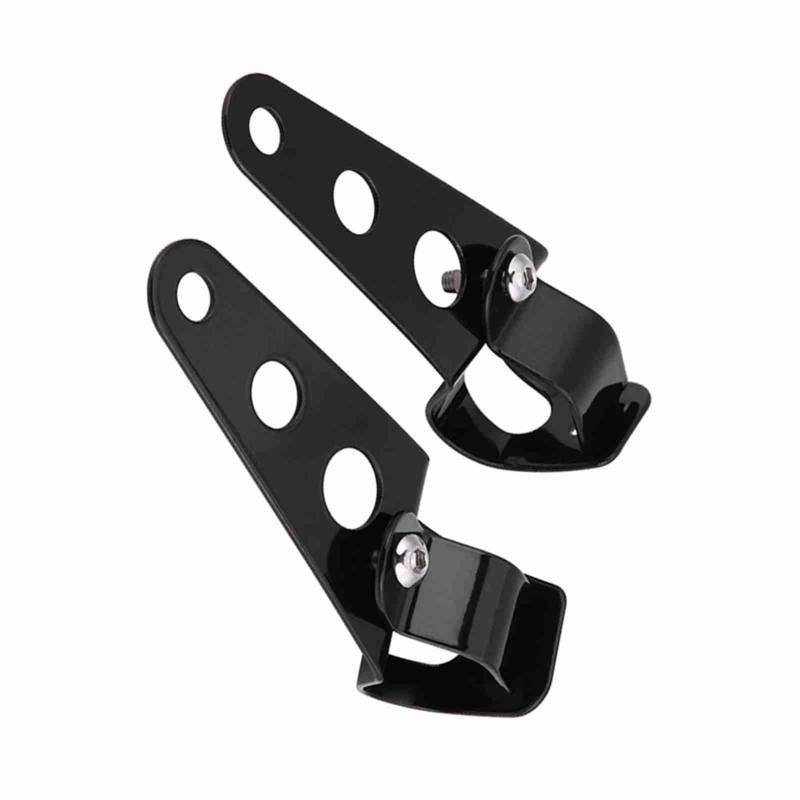 Qiilu Motorrad Scheinwerferhalter Lampenhalter Scheinwerfer Halterung schwarz 1Paar Rostfreier Stahl Unifür Versal für 28mm-34mm Motorrad von Qiilu