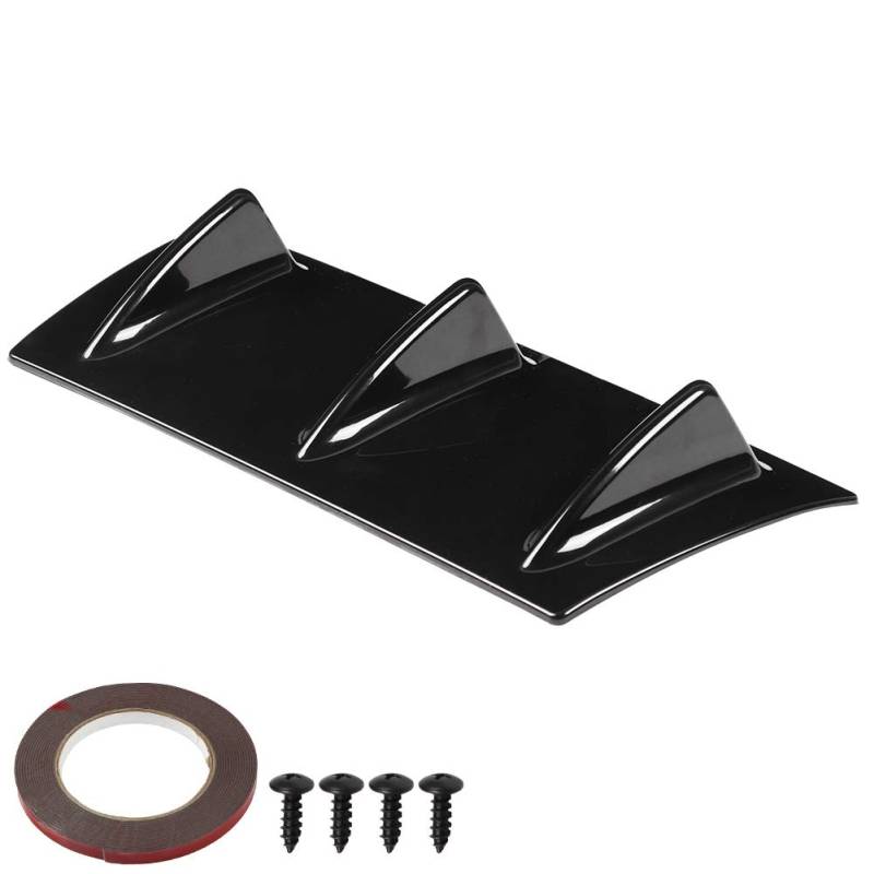 Qiilu Auto Heckstoßstange Spoiler,Heckspoiler Shark Fin Diffusor Universal Spoiler Auto Heckstoßstange Chassis Shark Fin Spoiler Wing Lip Diffusor (S) von Qiilu