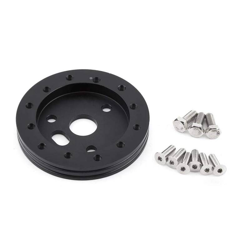 Qiilu Universal Car Spacer 0,5 "Nabe für 6 Loch Lenkrad auf 3 Loch Adapter beliebt(Swarchz) von Qiilu