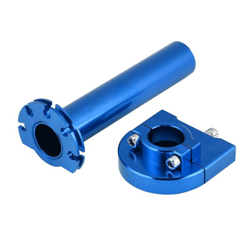 Gasgriffe, Aluminium-Legierung, universal, 22 mm, Gasgriffe, Gasgriffe, Gasgriff für Motorrad, Roller, Dirtbike (blau) von Qiilu