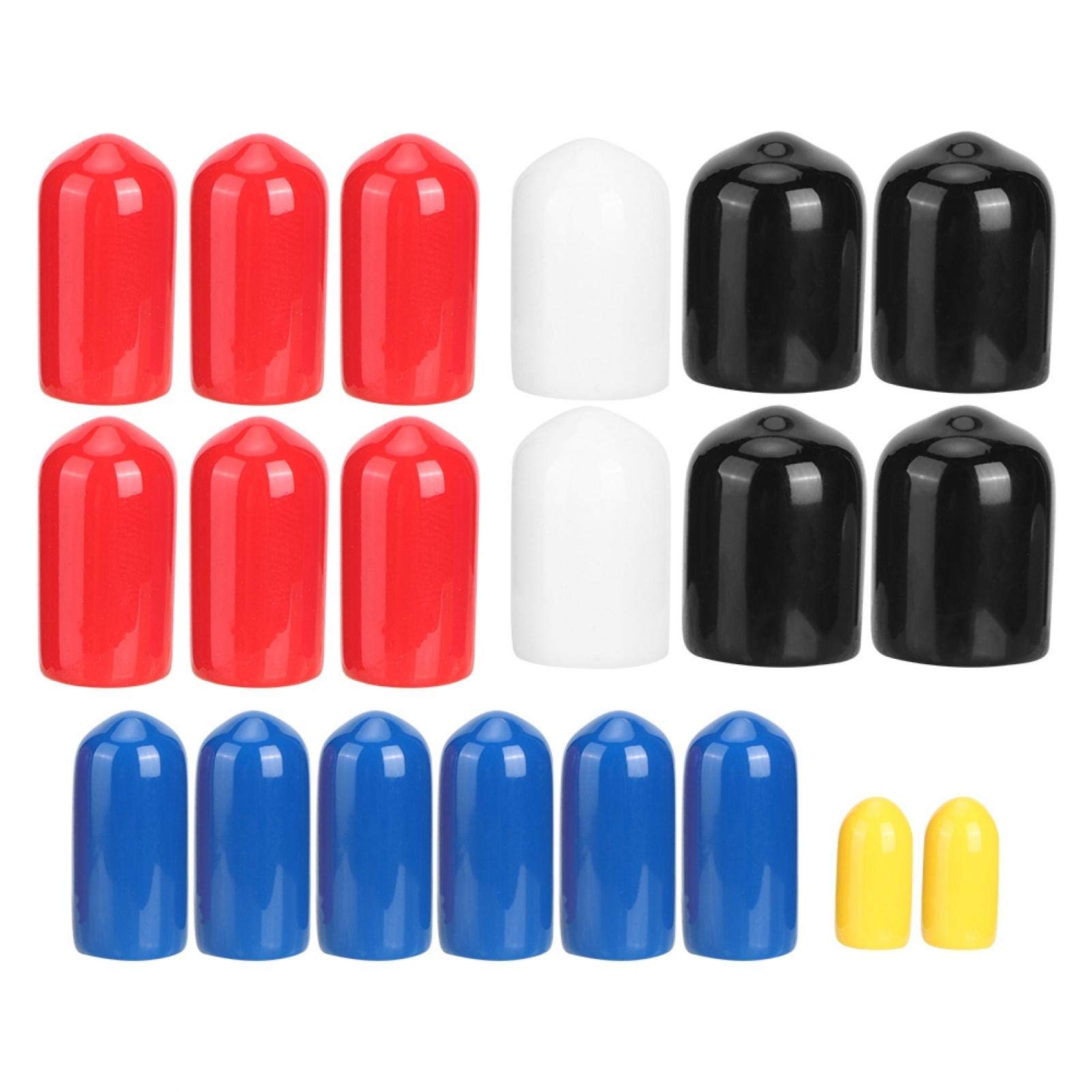 Qiilu Vakuumkappen-Sortiment, 20 Stück PVC-Vakuumleitungskappe 1/8 Zoll 3/16 Zoll 1/4 Zoll 3/8 Zoll 5/16 Zoll Assorted Kit Fit für von Qiilu