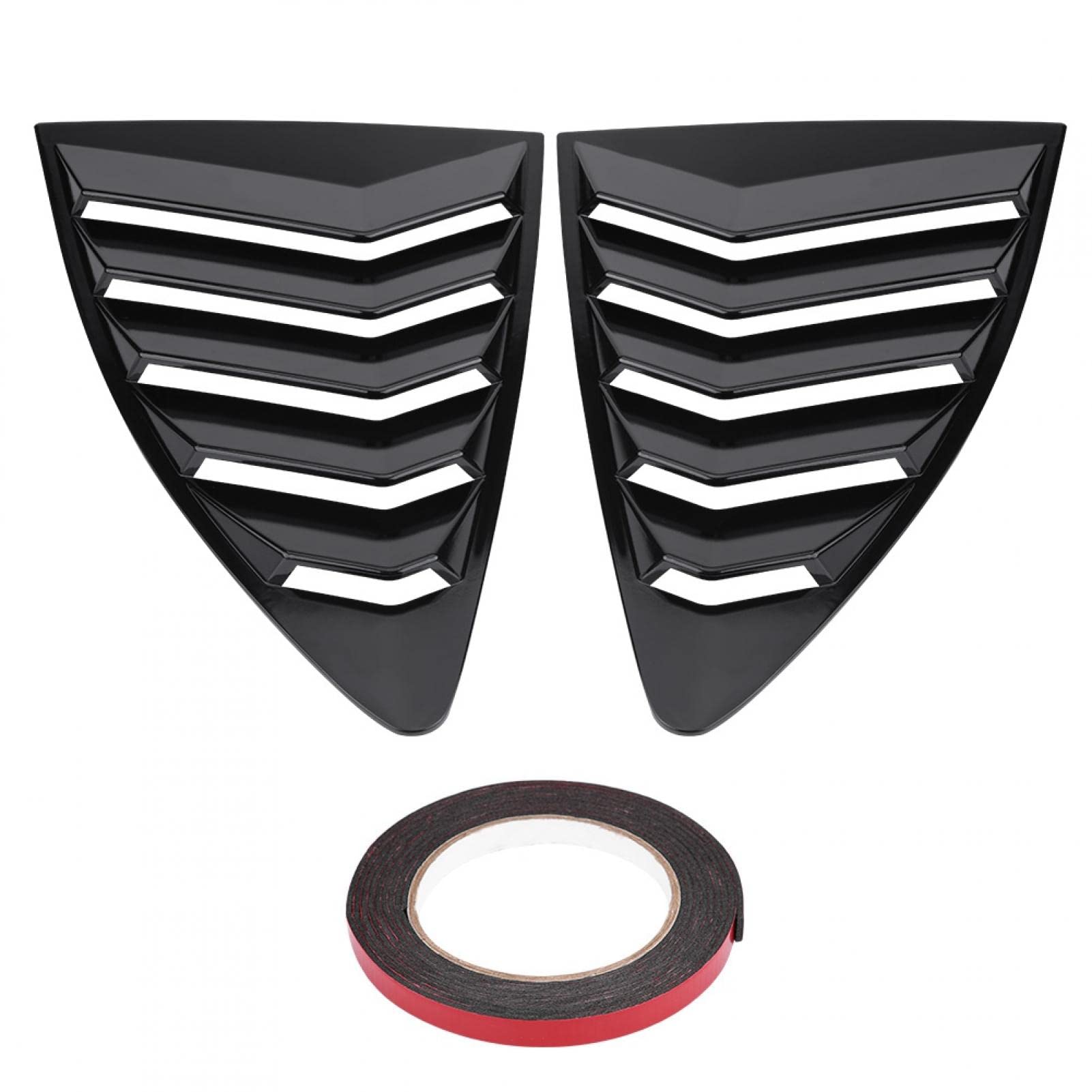 Qiilu gt86 louvers gloss 1 Paar Seitenfenster-Jalousie-Lüftungsdeckelgarnitur für für 86/Scion -S für BRZ 13-18 schwarz L4n971 von Qiilu