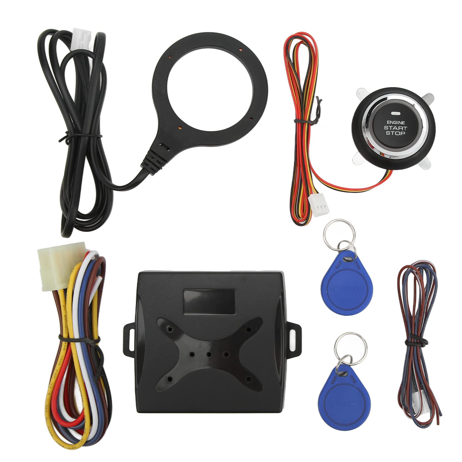 Universelles Auto-Push-Start-System, Intelligenter Motor-Start-Stopp-Knopf, Keyless-Go-Kit von Qiilu