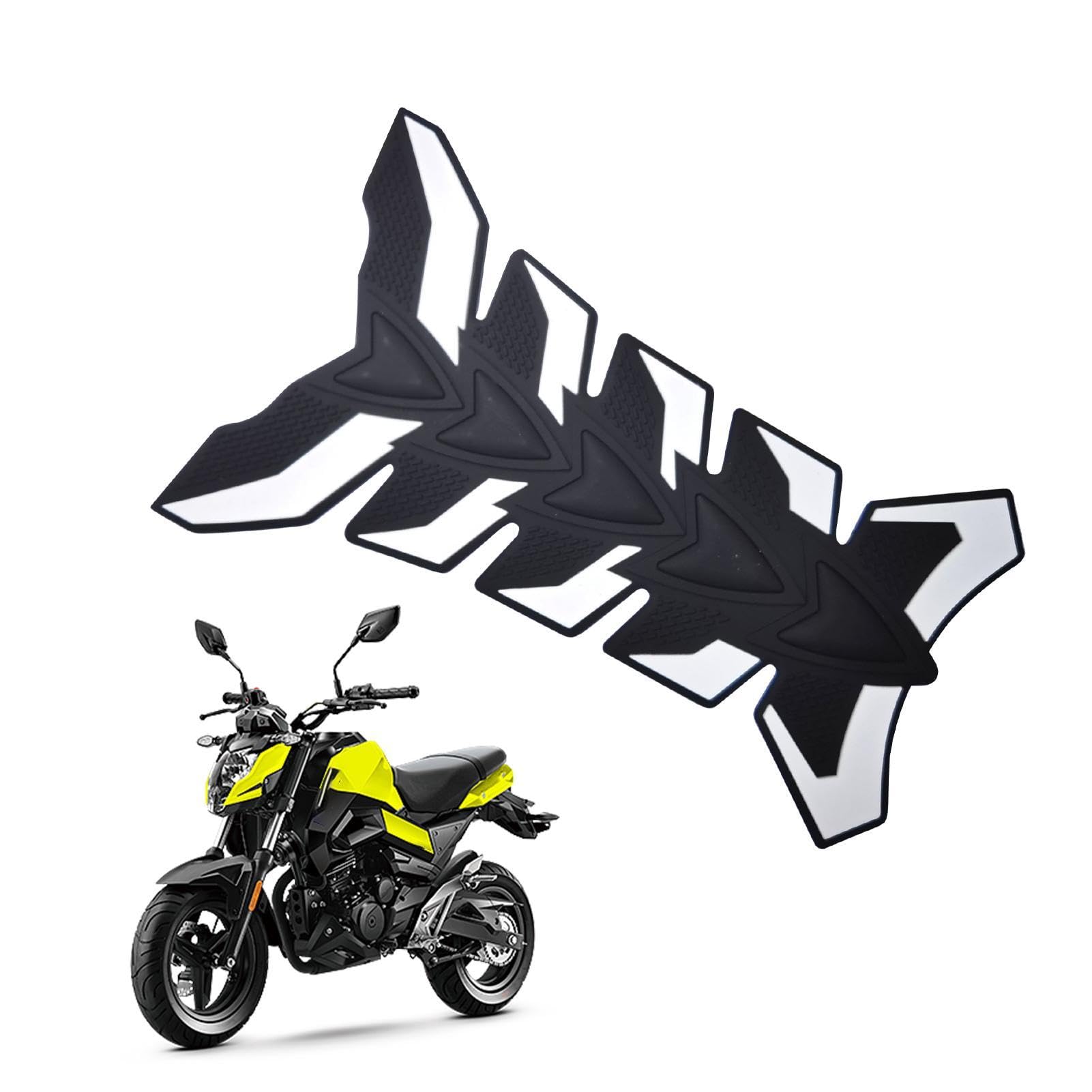 Qikam Motorrad Tankpad - 3D-Fischgrätenmuster-Autodekor-Außenaufkleber,Selbstklebender Schutzaufkleber, Motorradaufkleber für -Styling von Qikam