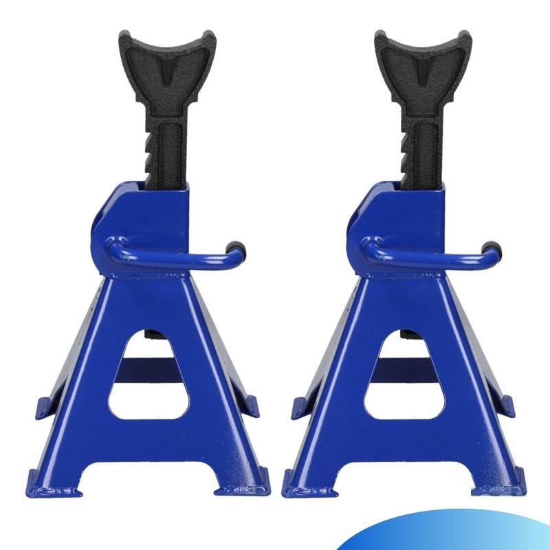 2Pcs Heavy Duty 3 Tonnen Achsböcke für Auto Van Einstellbare Achse Jack Ständer Stahl Auto Reparatur Ständer Hebewerkzeug, Ratsche Typ Unterstützung Lift 29-43 cm von Qimu