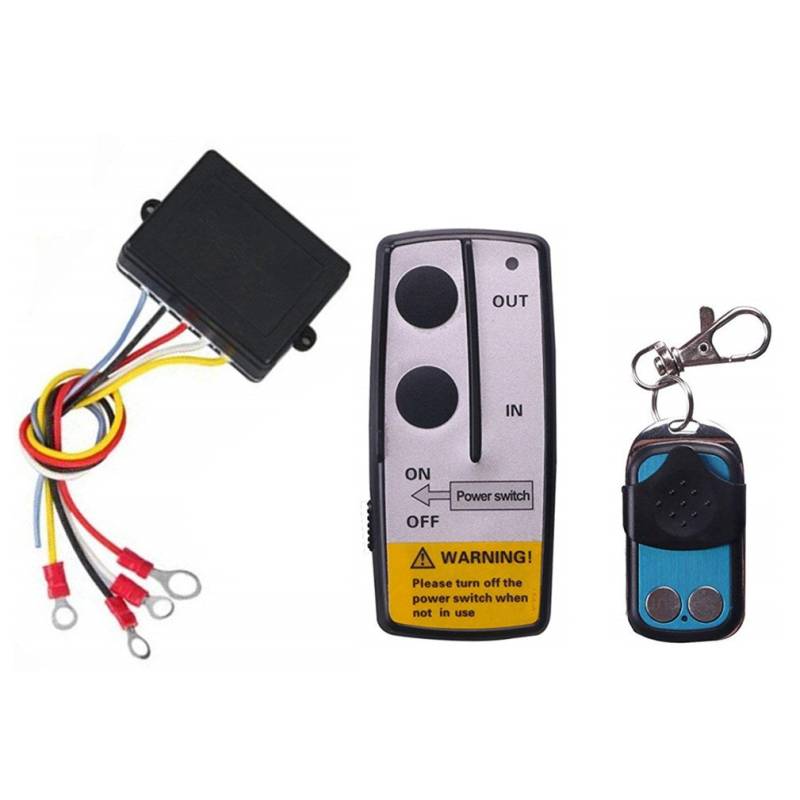 Qiorange Funkfernbedienung Wireless Elektrische Seilwinde Fernbedienung Controller 12V für LKW Jeep SUV-ATV 3 Stück (1 Set) von Qiorange