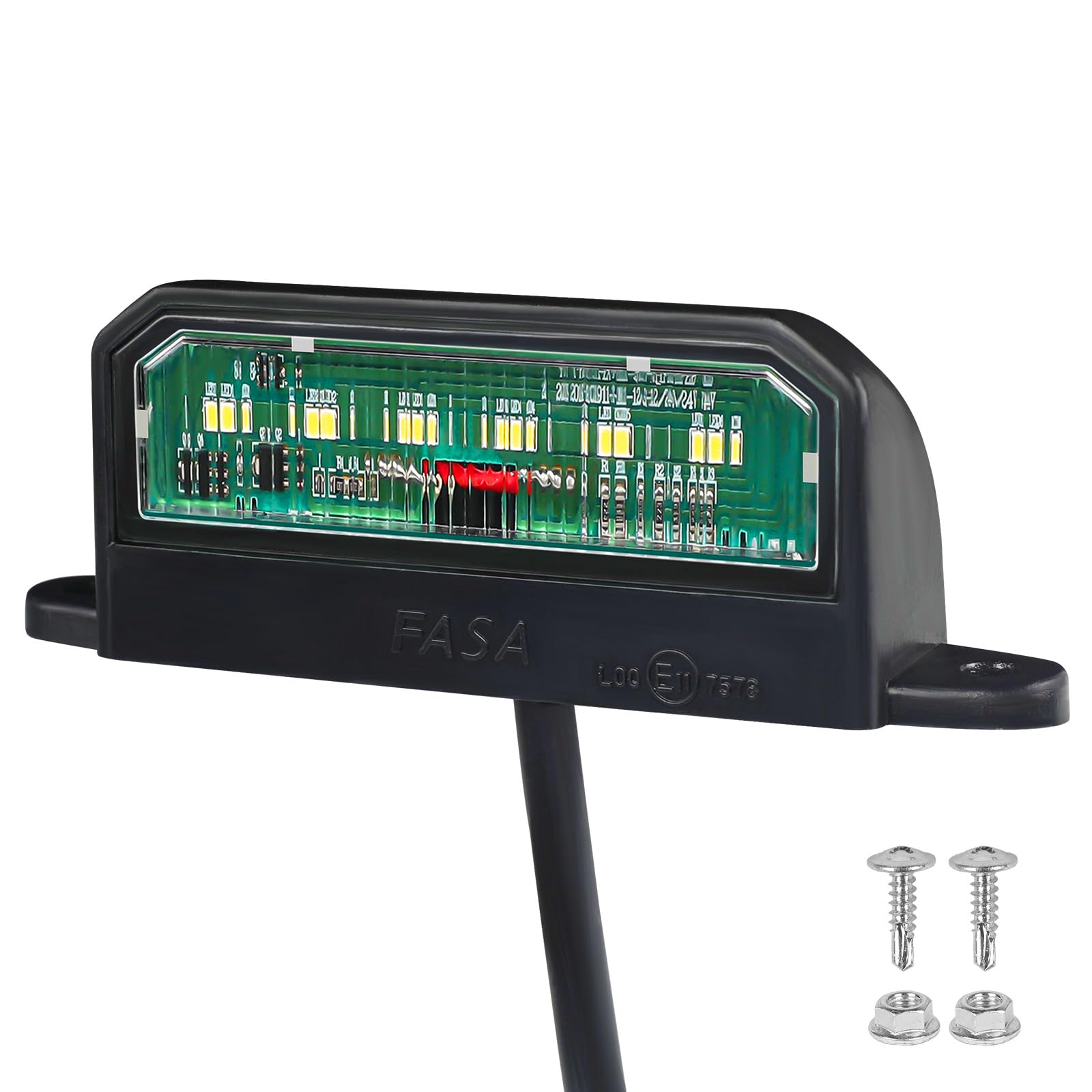 Qiping LED Kennzeichenbeleuchtung,12/24V Universal Kennzeichenleuchte mit E-Mark Zulassung für LKW PKW Anhänger RV von Qiping