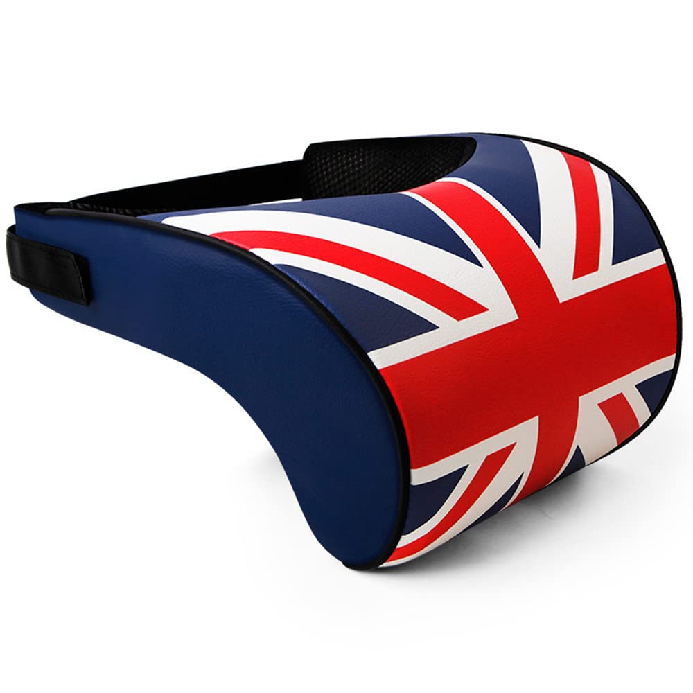 Qirc Auto Nackenkissen, British Style Miziqi Auto Kopfstütze, Memory Foam Kopfstützenkissen für Autositz, zur Linderung von Nackenschmerzen und Halswirbelstütze (blau) von Qirc