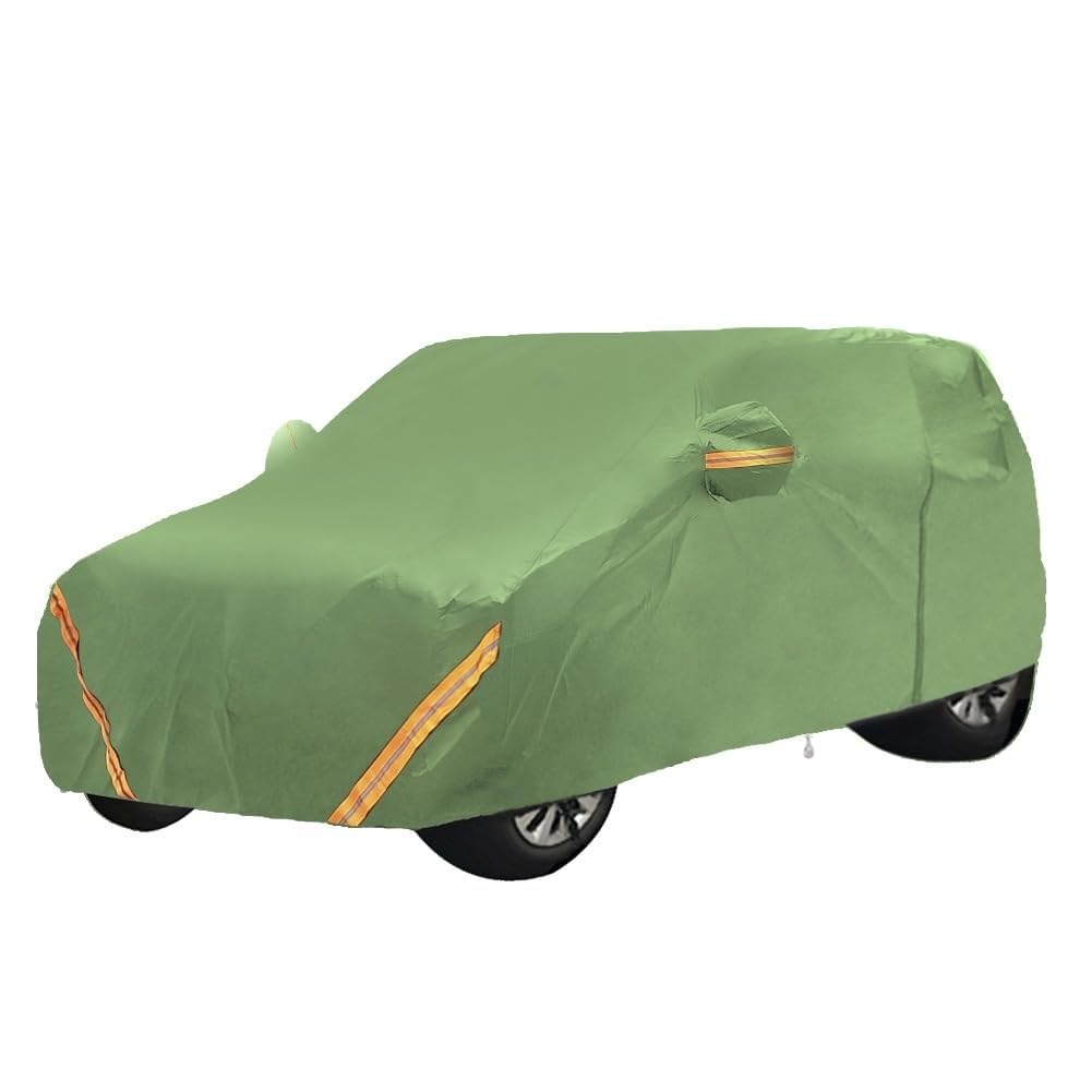 Autoabdeckung Für BMW X7, Maßgeschneiderte Allwetter-Autoabdeckung Wasserdichter Sonnenschutz Für Den Außenbereich Mit Winddichtem Seil/Türreißverschluss/Codeschloss(Green) von QiuShuiDr