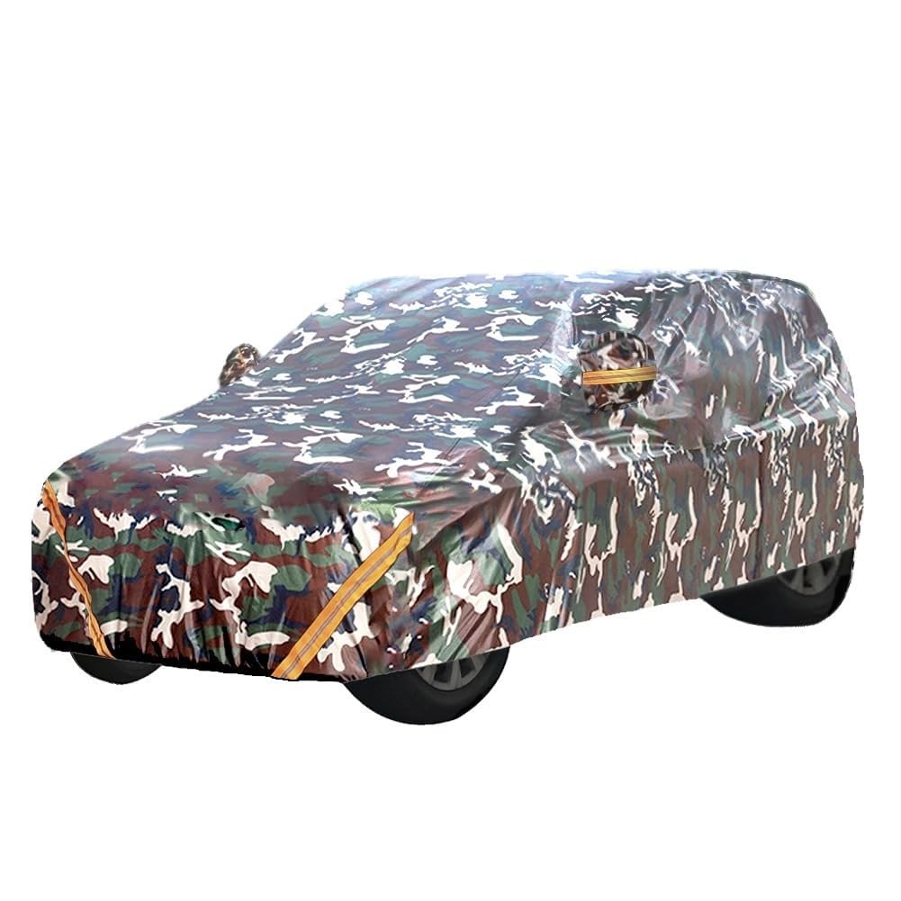 Autoabdeckung Für Jaguar XK(2006-2015), Maßgeschneiderte Allwetter-Autoabdeckung Wasserdichter Sonnenschutz Für Den Außenbereich Mit Winddichtem Seil/Türreißverschluss/Codeschloss(Camouflage) von QiuShuiDr