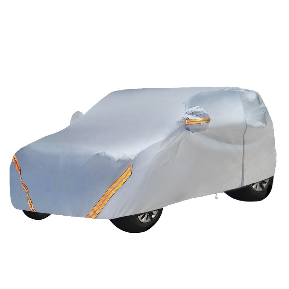 Autoabdeckung Für Mazda MX-5 (2000-2004), Maßgeschneiderte Allwetter-Autoabdeckung Wasserdichter Sonnenschutz Für Den Außenbereich Mit Winddichtem Seil/Türreißverschluss/Codeschloss(Silver) von QiuShuiDr