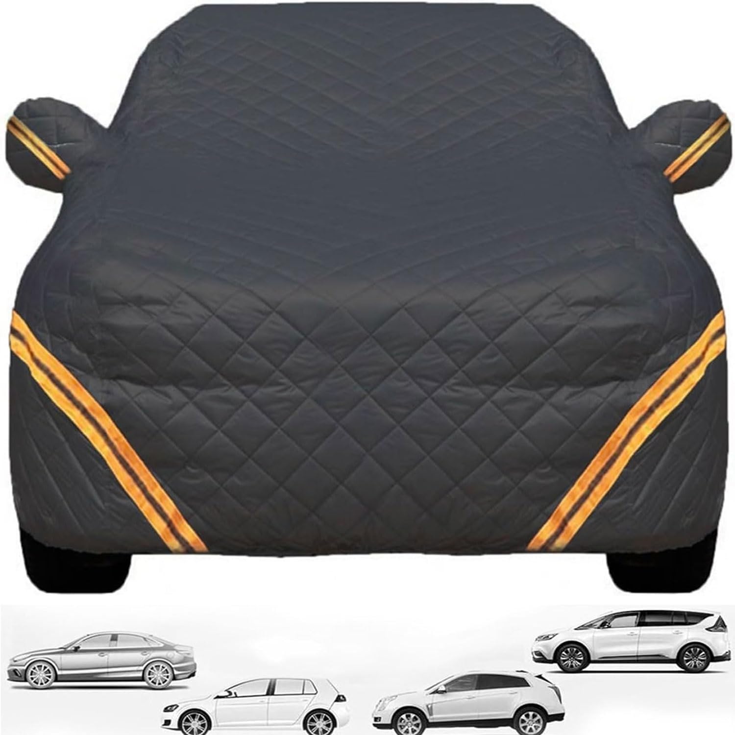 Hagelschutz-Autoabdeckung für VW Beetle/Beetle Cabrio/Beetle Dune/Beetle Dune Cabrio/Beetle Facelift, Outdoor mit Baumwollzusatz, sonnenbeständig, komplett personalisierte Autoabdeckung QiuShuiDr(Blac von QiuShuiDr