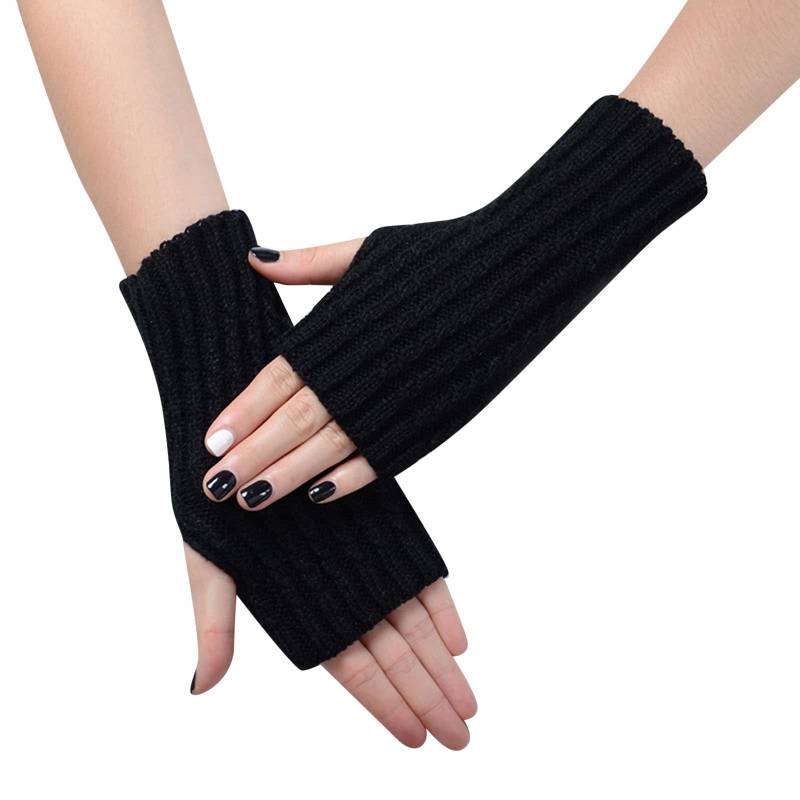 Qixiu fingerlose handschuhe gothic,handschuhe beheizbar damen,zerrissene handschuhe,handschuhe fleece damen,schwarze stulpen mädchen,strickhandschuhe mit freien fingern,arm sleeves,handschuhe schwarz von Qixiu