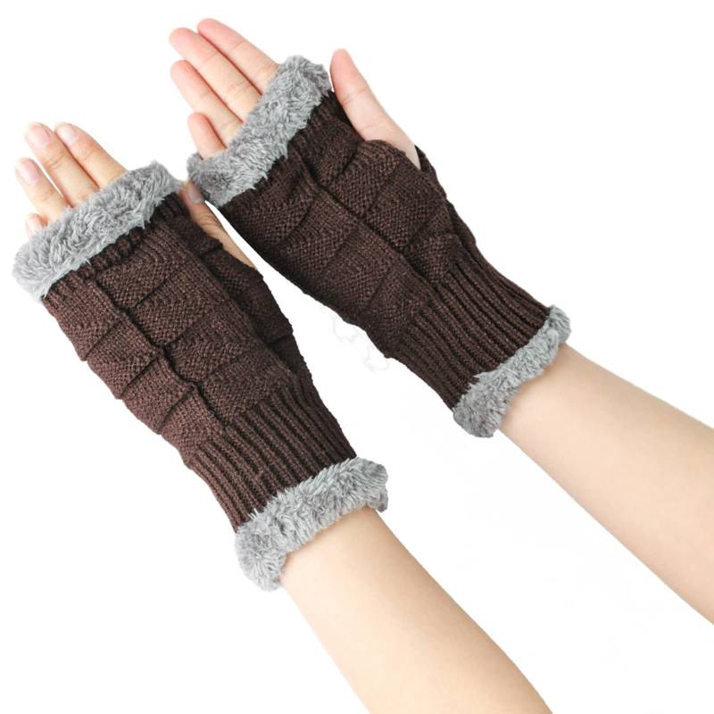 Qixiu flauschige und warme damen handschuhe,handschuhe weiß,plüschhandschuhe extra lange fingerlose ärmel,handschuhe damen wasserdicht,winterhandschuhe wasserdicht,fishnet von Qixiu