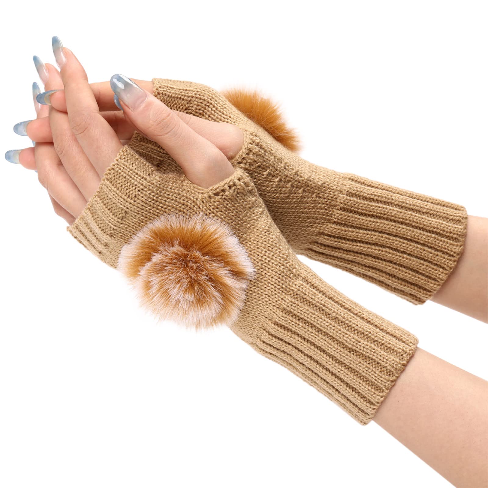 Qixiu handschuhe für mädchen,ski handschuh herren,handschuhe fingerlose,handschuhe für frauen,damen handschuhe warm,winter glovesfingerlos,stulpen damen winter,handschuhe beige damen, von Qixiu