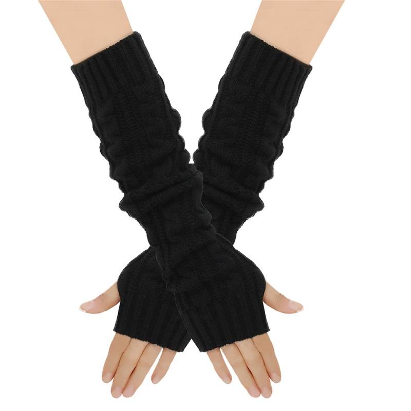 Qixiu winterhandschuhe herren wasserdicht,strickhandschuhe,handschuhe für frauen,handschuhe winddicht,frauen lange fingerlose handschuhe,schwarze handschuhe,thermal gloves von Qixiu